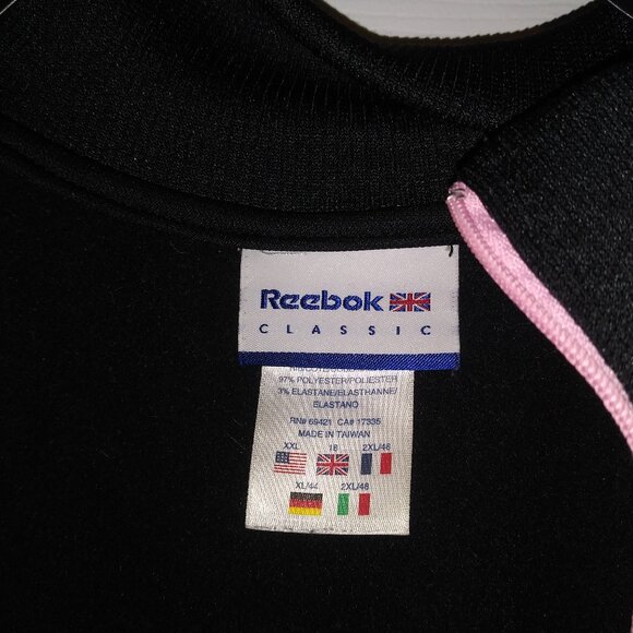 Reebok Classic Women Sport Suit Black and pink Sz XXL - Picture 2 of 8